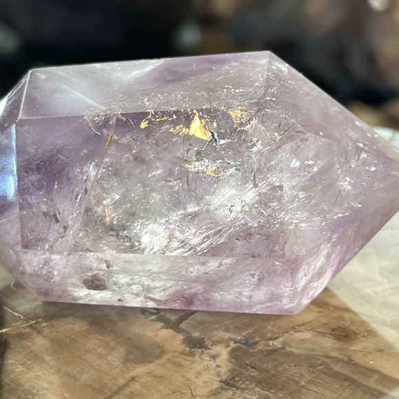 Amethyst DT Crystal Point With Rainbows! - Picture 4 of 10